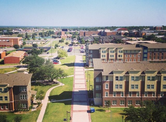 View of the Texas A&M University Commerce campus