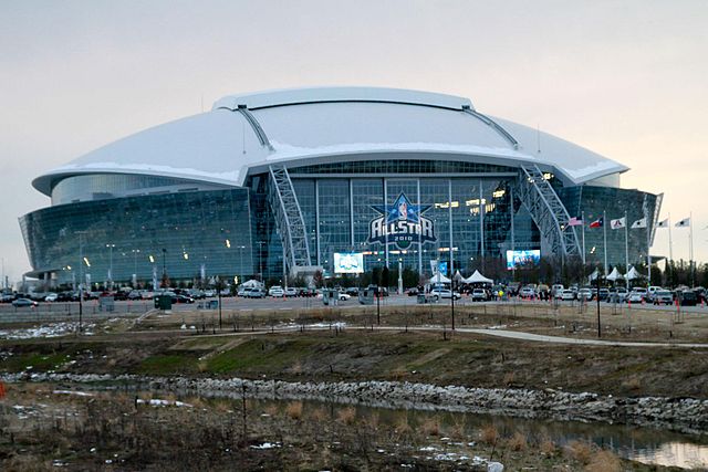 Full view of the AT&T Stadium