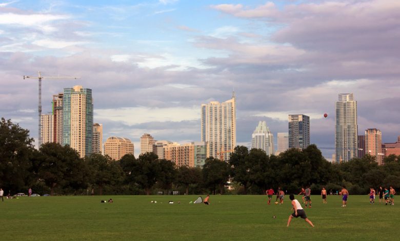 Austin Skyline as seen on Zilker Park
