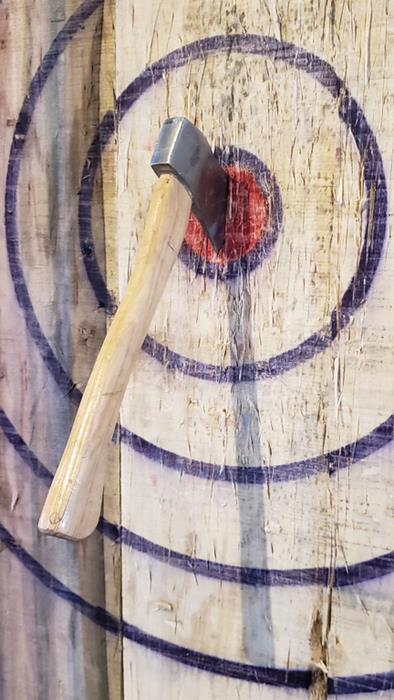 Axe in bullseye