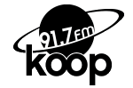 91.7 FM KOOP logo