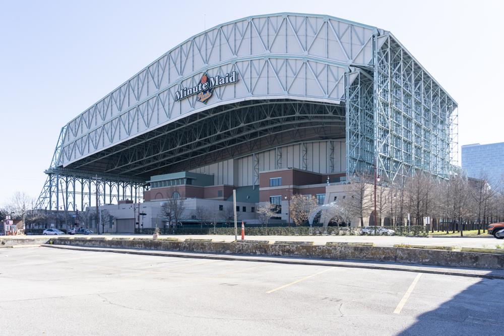 Minute Maid Park building in Houston, Texas, USA