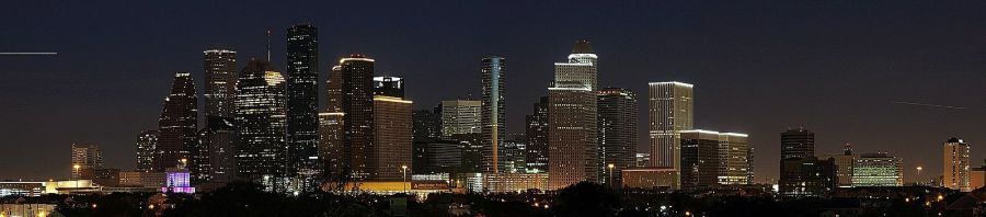 Downtown Houston skyline just after sunset