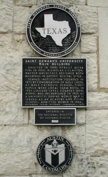 St. Edward's University Historical Marker