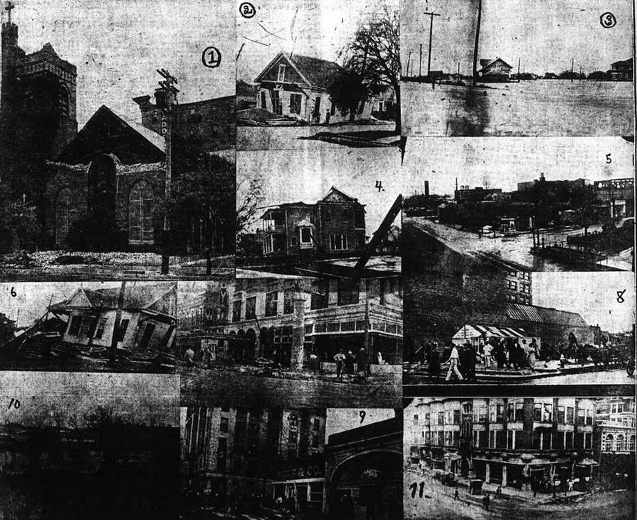 1915 hurricane damage in Houston
