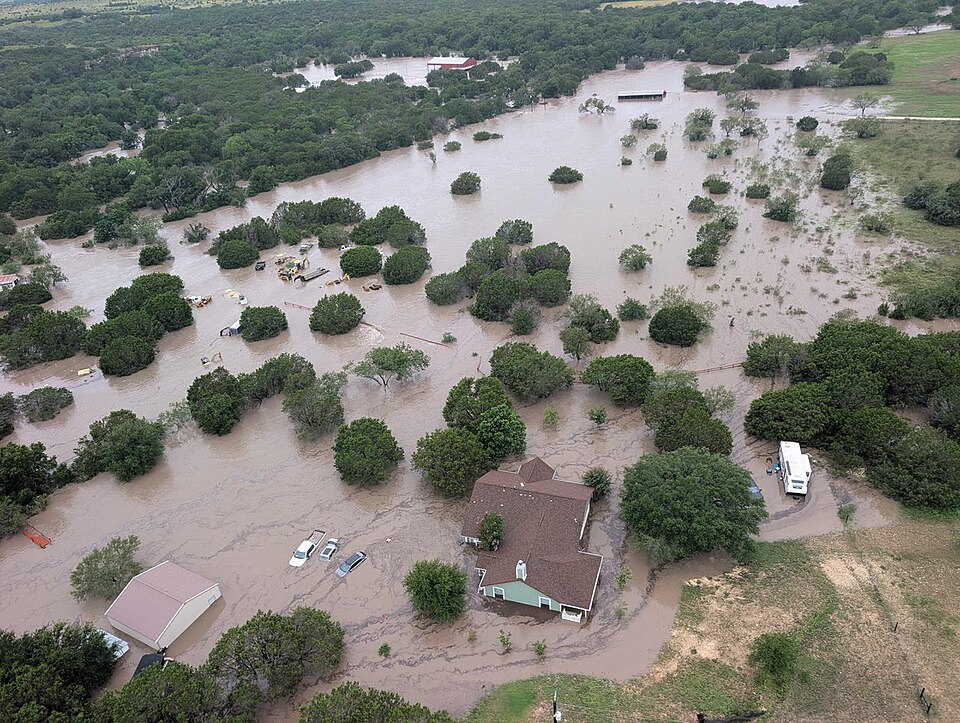 Flooding of the Guadalupe River near Kerrville, Texas