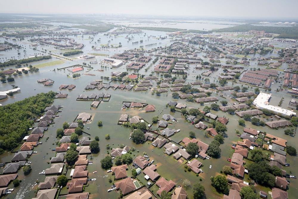 Flooding in Port Arthur, Texas, due to Hurricane Harvey