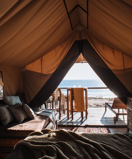 Tent with the ocean view