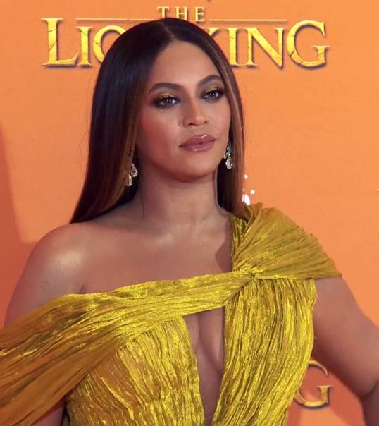 Beyonce attending the Lion King premiere