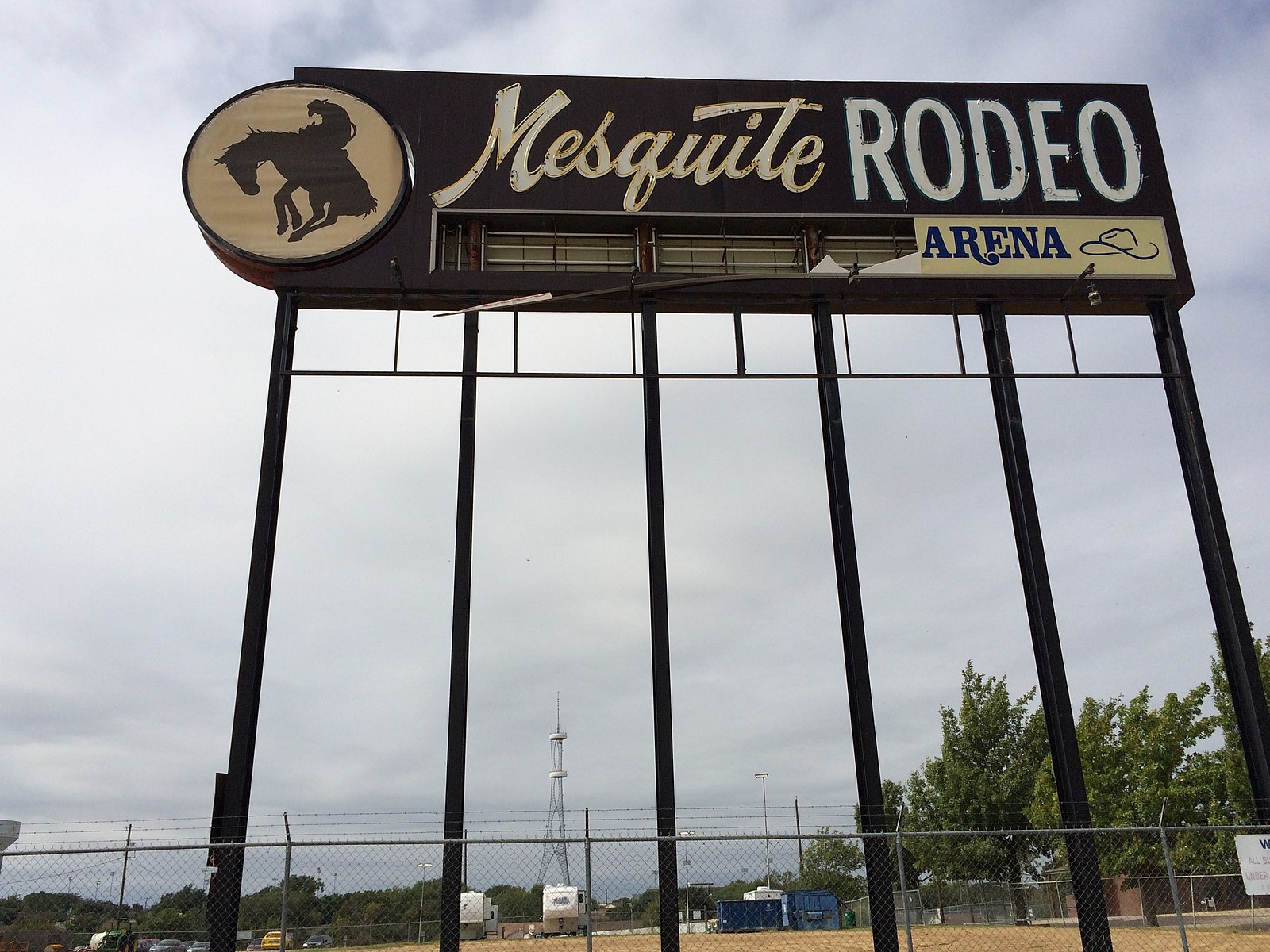 Mesquite Rodeo Sign