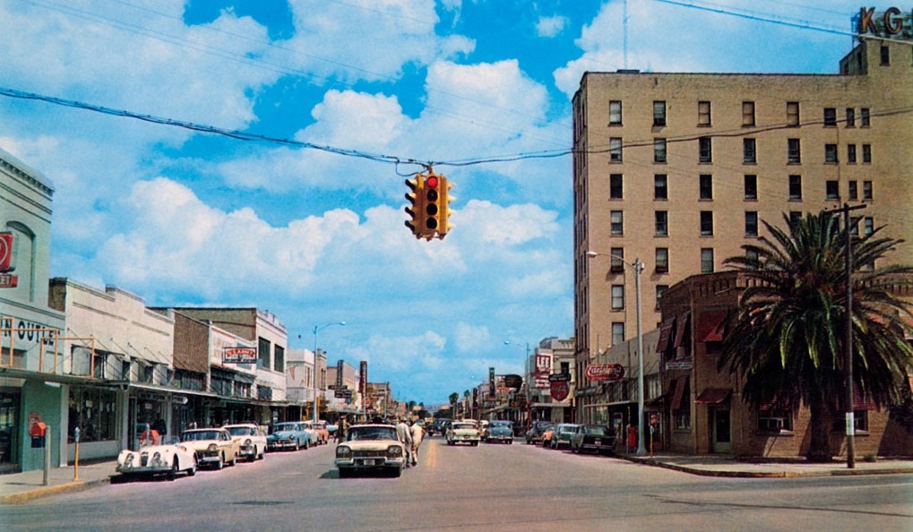 Jackson Street in Downtown Harlingen in the late 1950s
