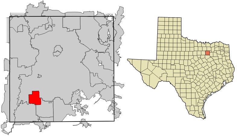 location of Duncanville in the map of Texas