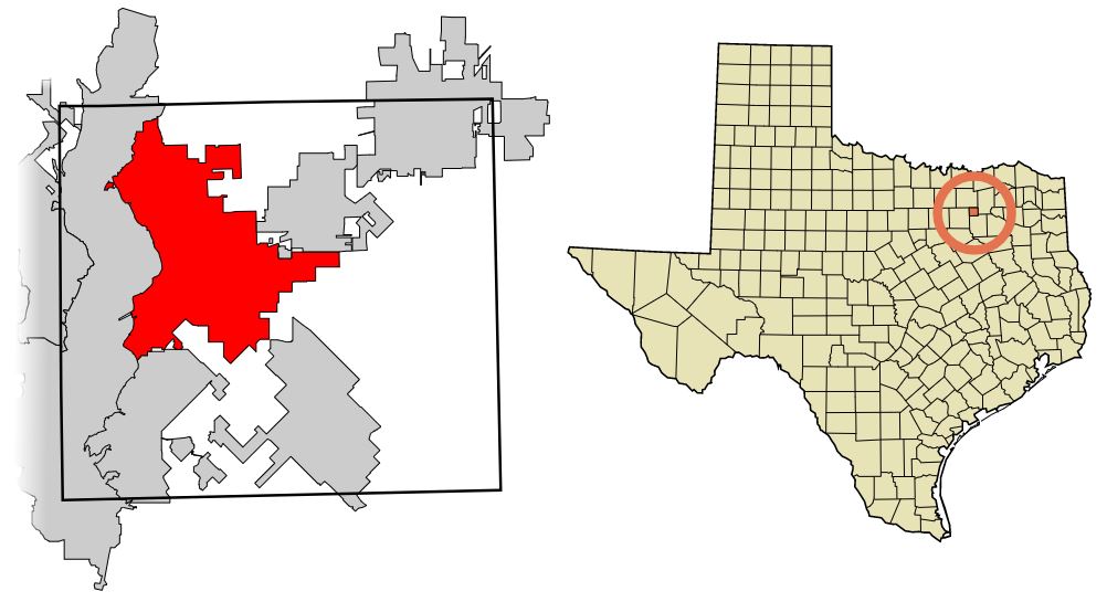 map of the Rockwall County, Texas