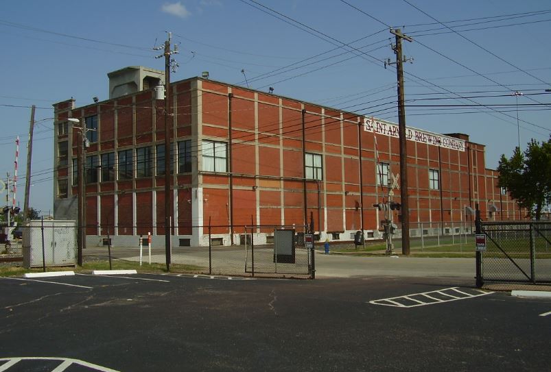 orange building of Saint Arnold Brewing Company