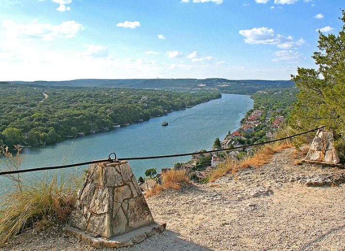 the view from the summit of Mount Bonnell