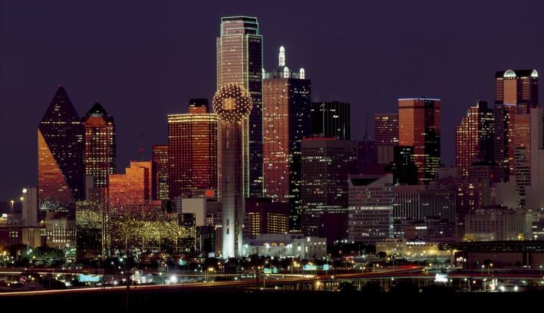 A photo of the city during nighttime