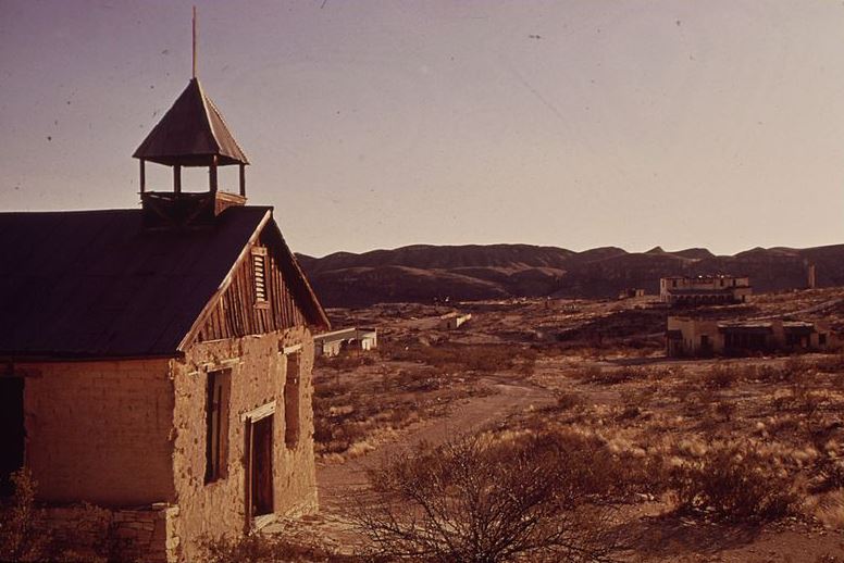 an old church in the Terlingua Ghost Town