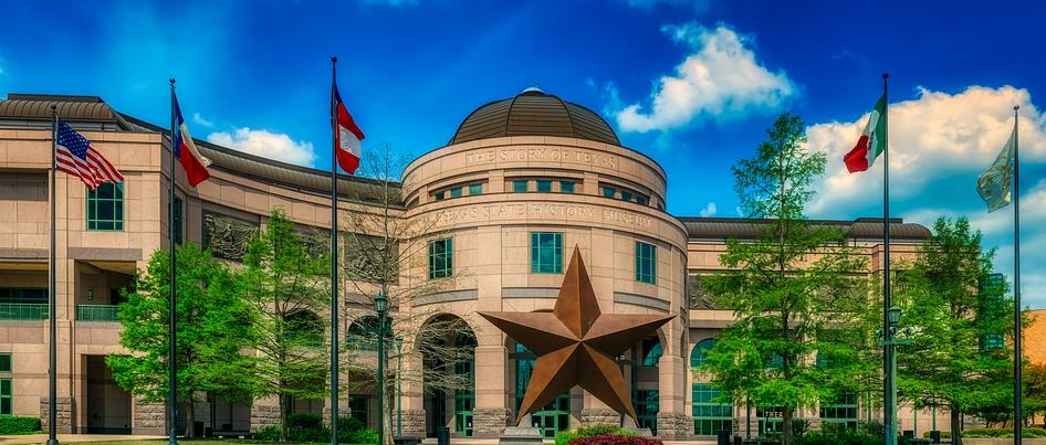 outside the Texas State History Museum