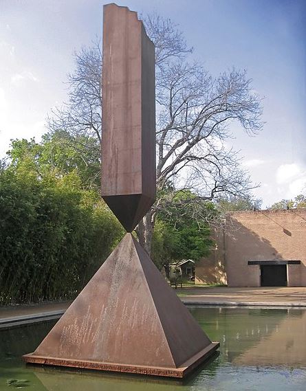 the Broken Obelisk in front of the Rothko Chapel