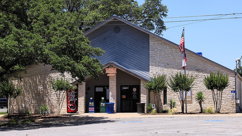 the front facade of the City hall of Dripping Springs