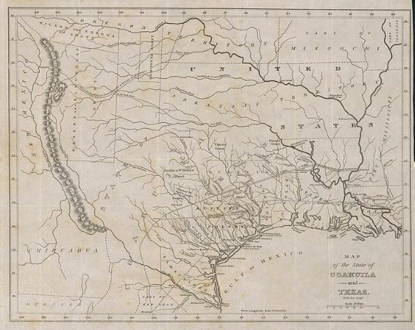A map of the State of Coahuila and Texas