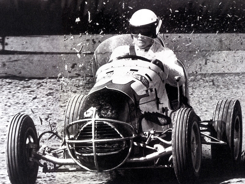 Foyt in a midget car in 1961