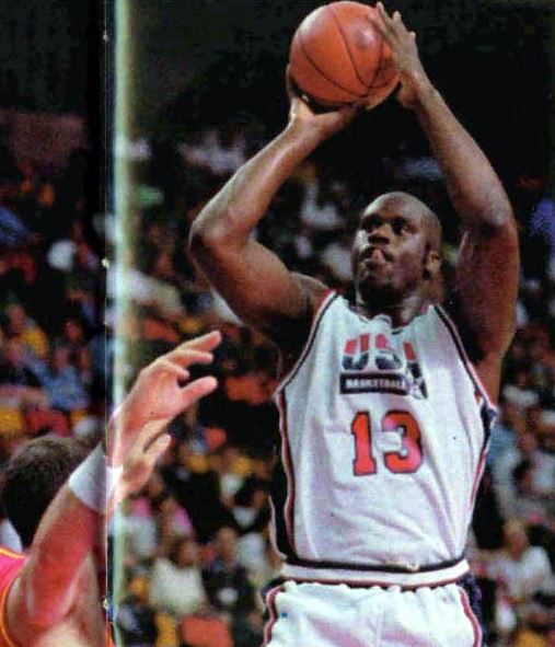 Shaq playing with the US National Team at the FIBA World Championship