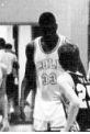 Young Shaq playing for the Cole High School varsity basketball team in 1988-89