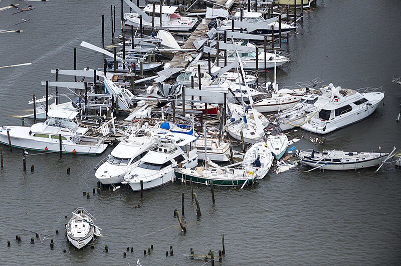 Damage caused by Hurricane Harvey is seen at Rockport, Texas