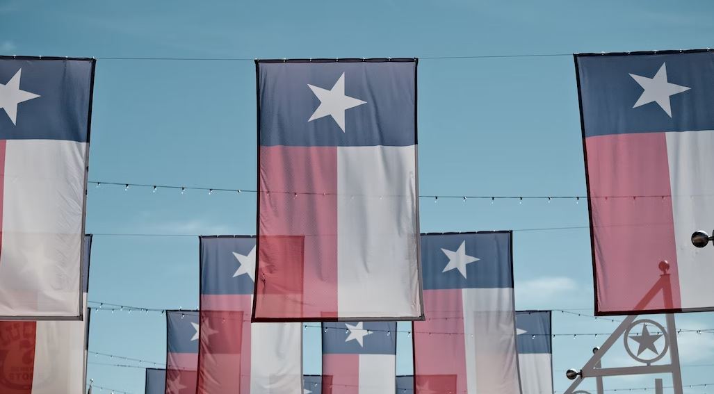 Texas flag banners