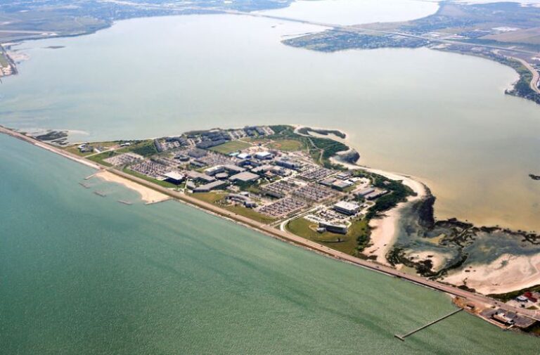 A view of the Oso Bay at Corpus Christi