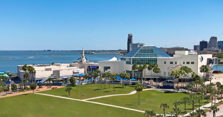 A view of the Texas State Aquarium at Corpus Christi, Texas