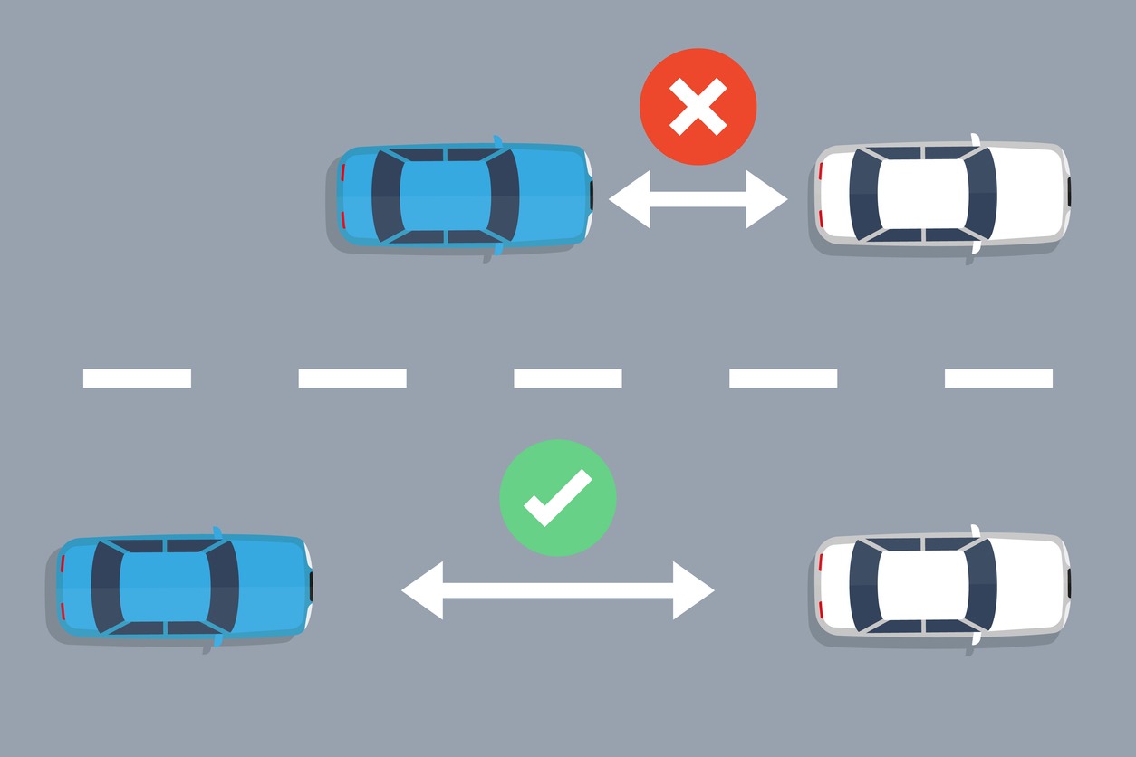 Maintain a safe following distance
