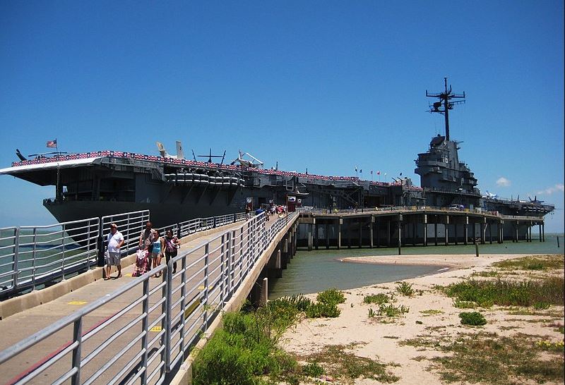 The USS Lexington, a floating museum at Corpus Christi, Texas