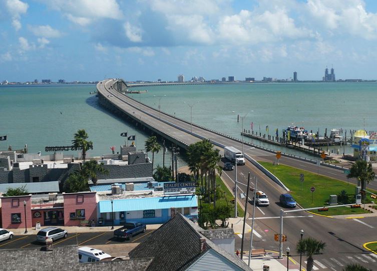 The entrance to South Padre Island