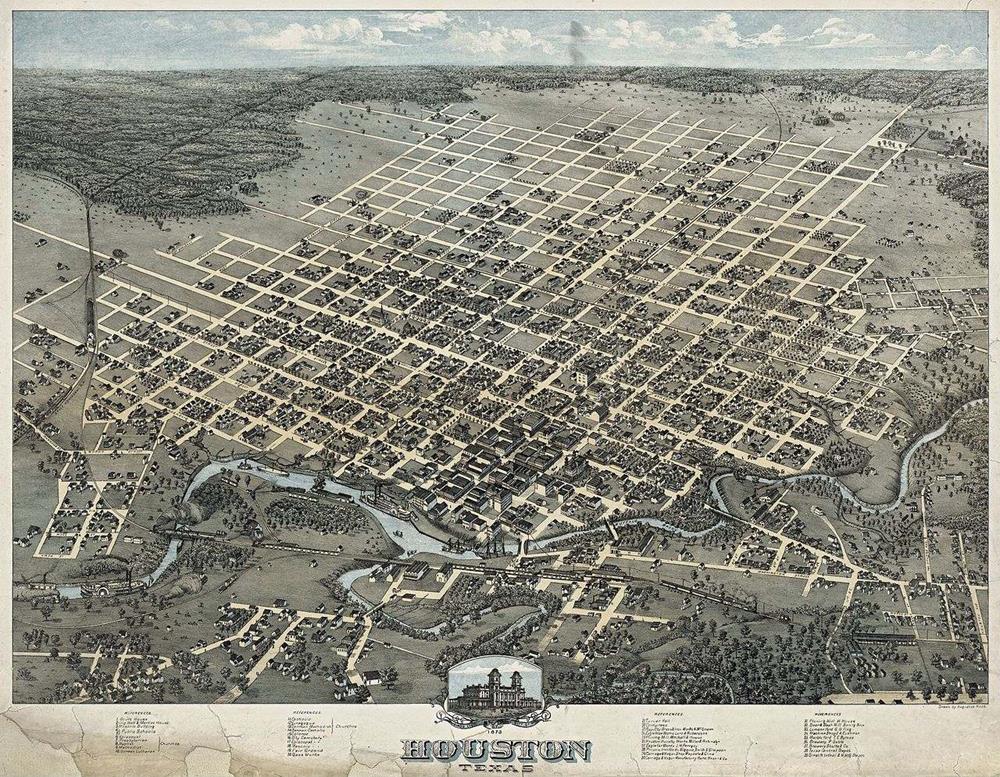 An old map of Houston