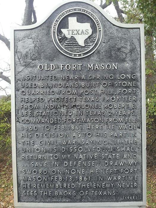 Historical marker in Fort Mason