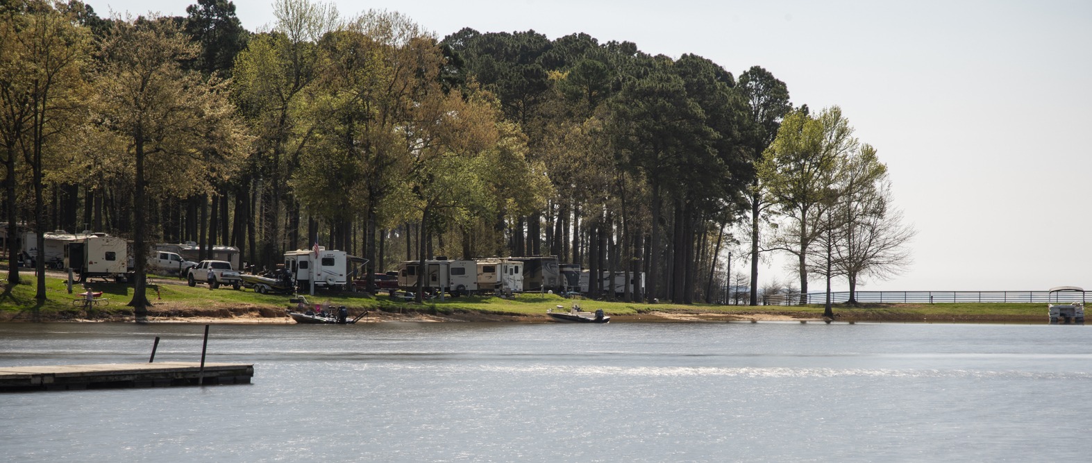a campground at Cypress Bend State Park, Toledo Bend Reservoir