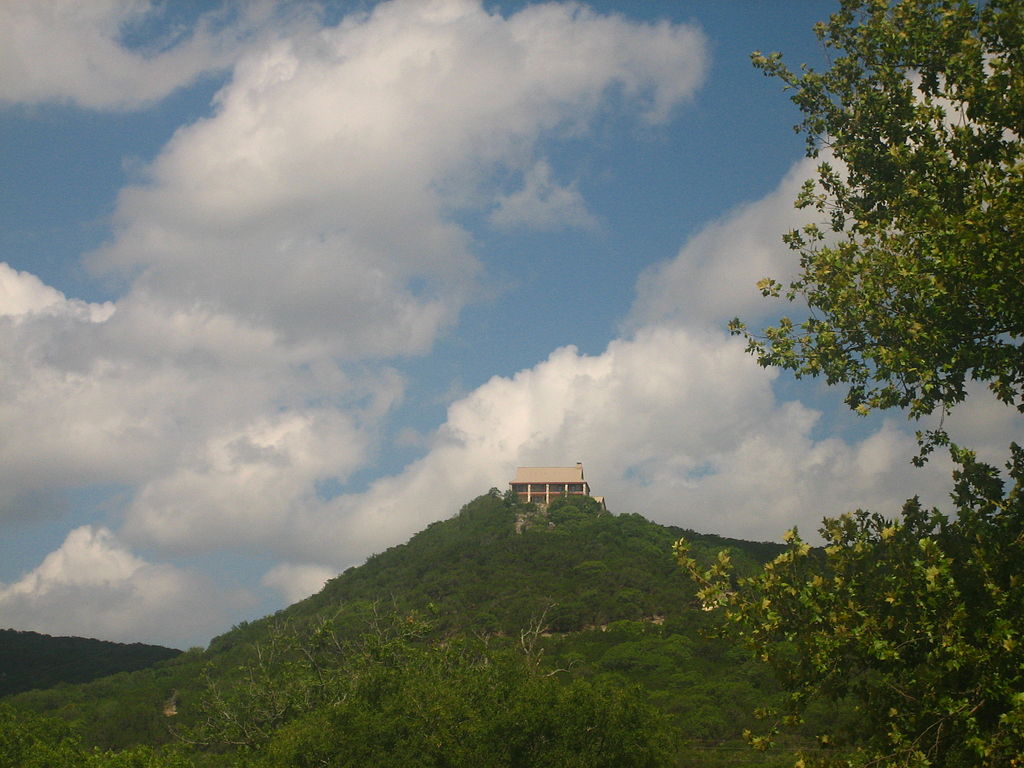 House atop hill in Texas Hill Country