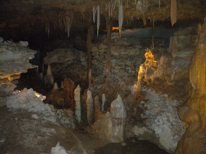 Limestone formations found in Inner Space Cavern in Georgetown, Texas