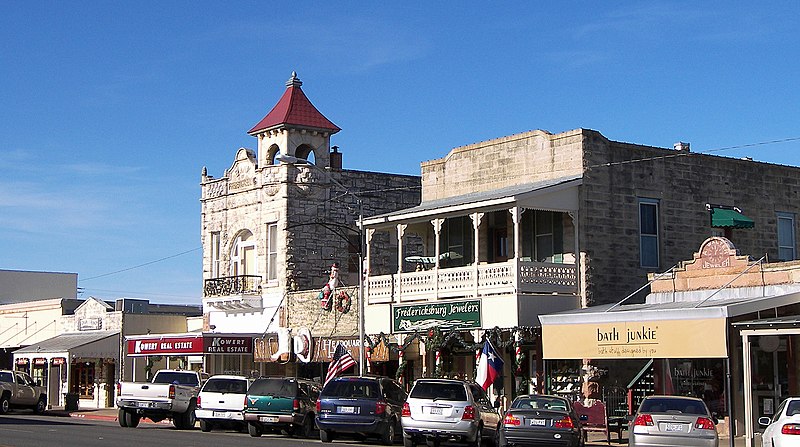 Part of the Fredericksburg Historic District in Fredericksburg, Texas.