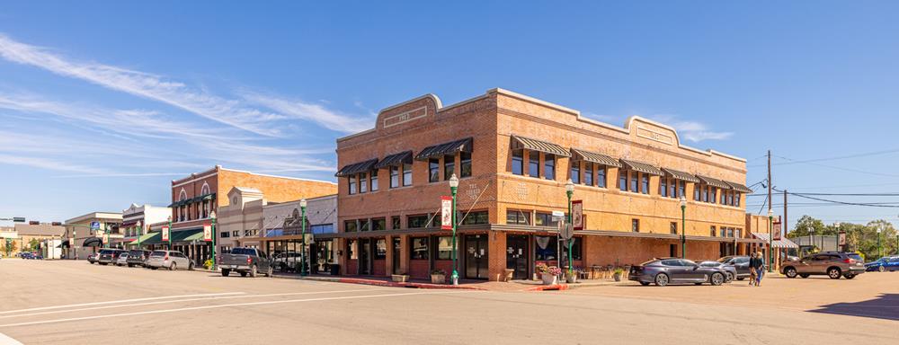 Old business district on Main Street in Conroe, Texas