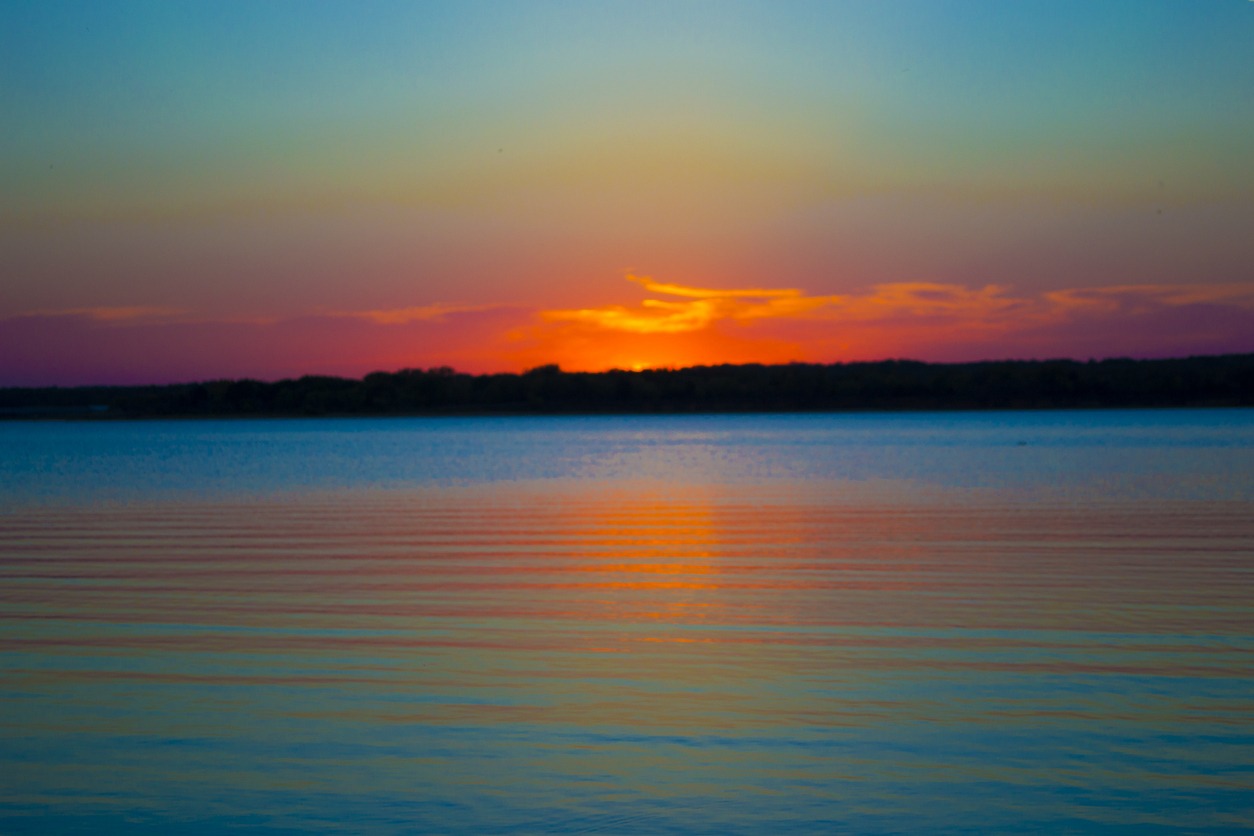 sunset at Lake Texoma