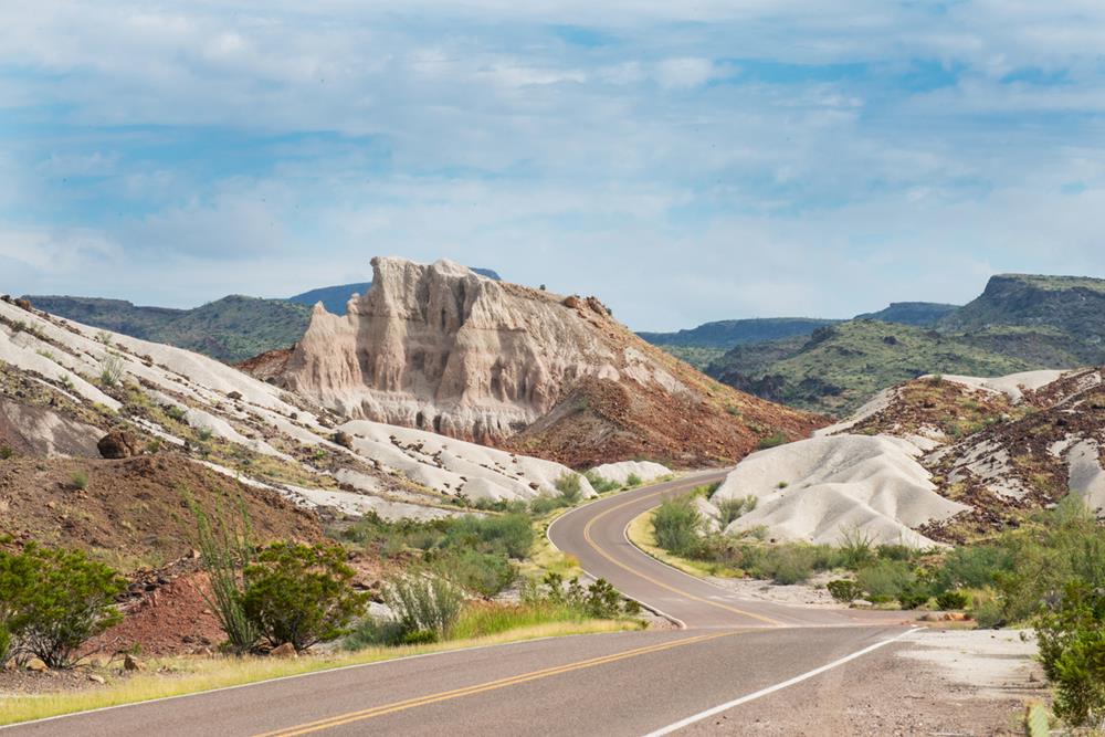 Dessert landscape view in Big Bend National Park