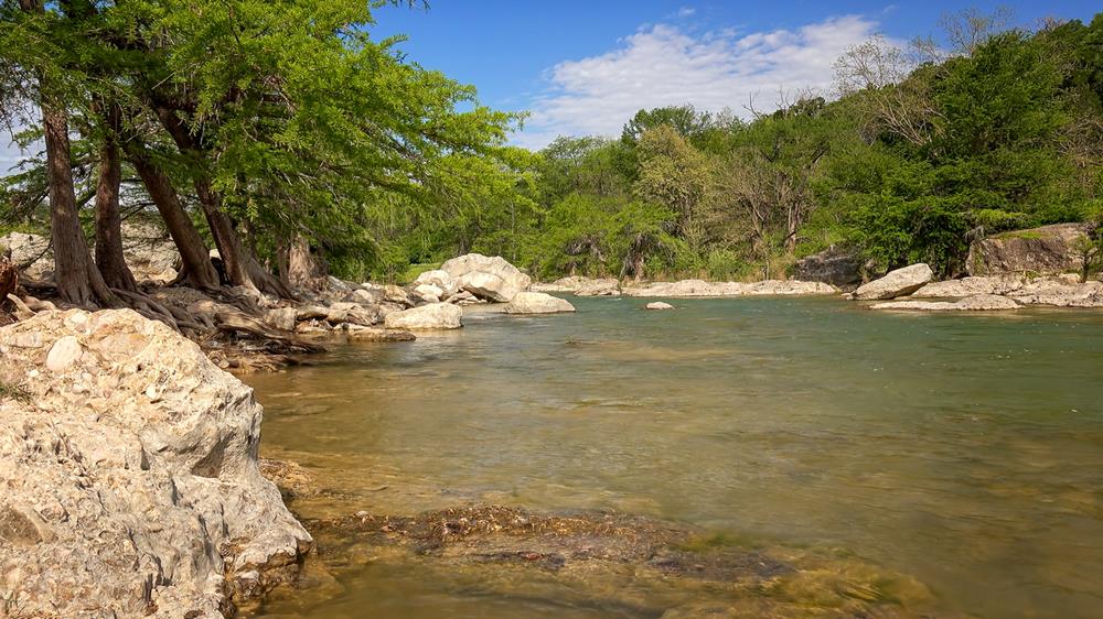 The Pedernales River runs through Pedernales Falls State Park in Texas