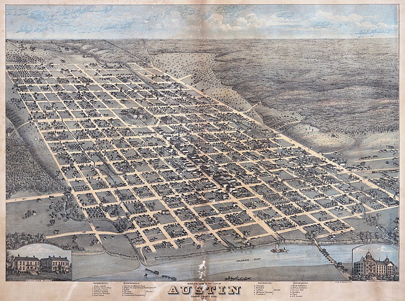 1873 map of Austin
