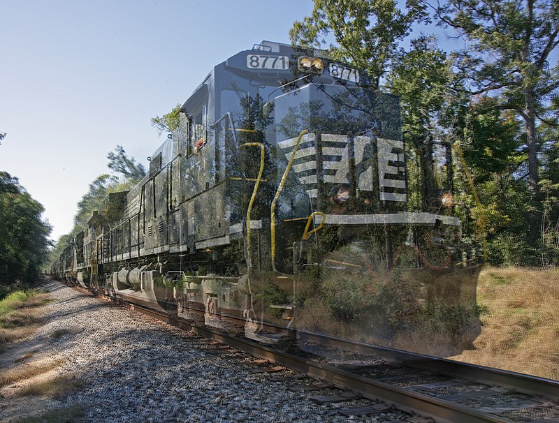 Conceptual image of a ghost train