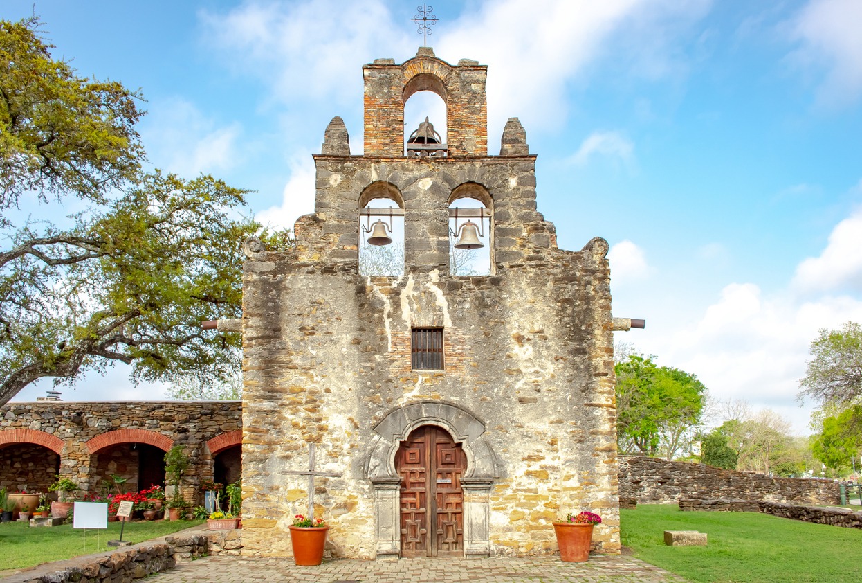 Historic stone architecture of the San Antonio Texas