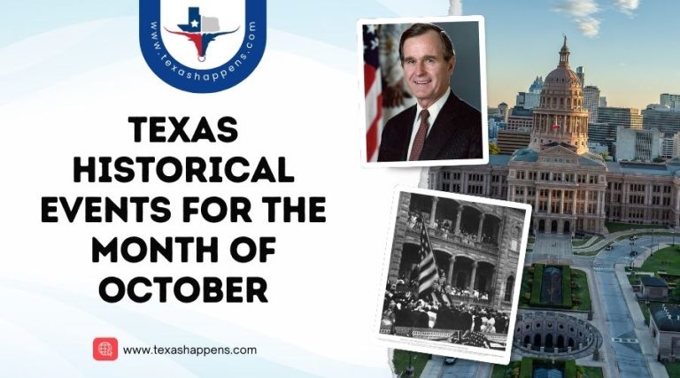 Texas Historical Events for the Month of October