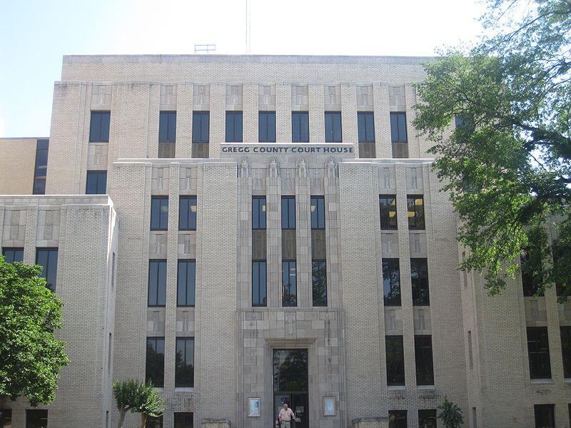 The Gregg County Courthouse of Art Deco design